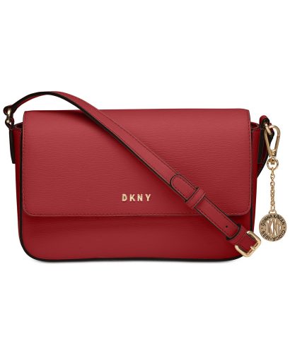 Timeless bag: deep red DKNY crossbody bag with gold details from Macy's