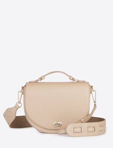 Classic bag: small nude saddle bag with large strap from Draper James