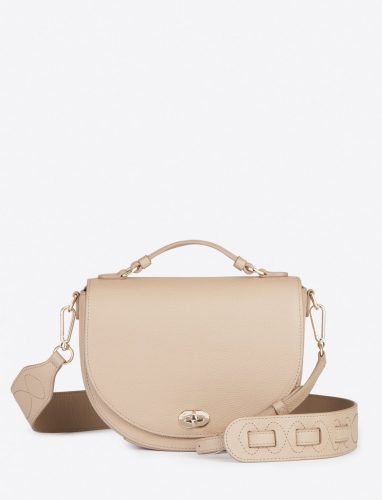 Classic bag: small nude saddle bag with large strap from Draper James