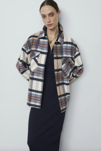 Zara Plaid Shirt Jacket