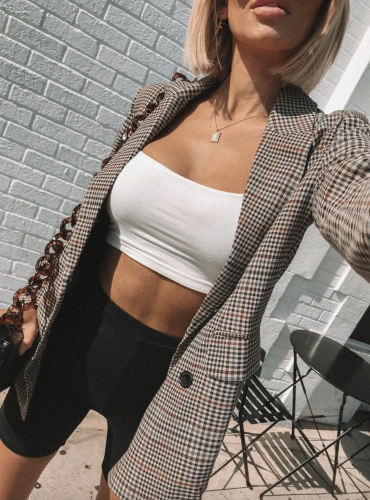 Princess Polly Plaid Oversized Blazer