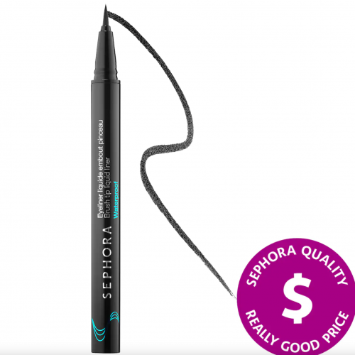 Black waterproof liquid eyeliner from Sephora