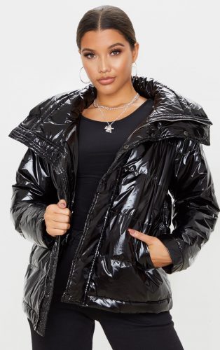 Pretty Little Thing High Shine Puffer Jacket