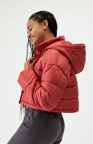 PacSun Cropped Hooded Puffer Jacket