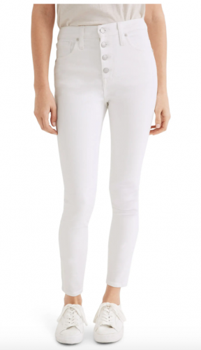 Madewell high waisted white jeans