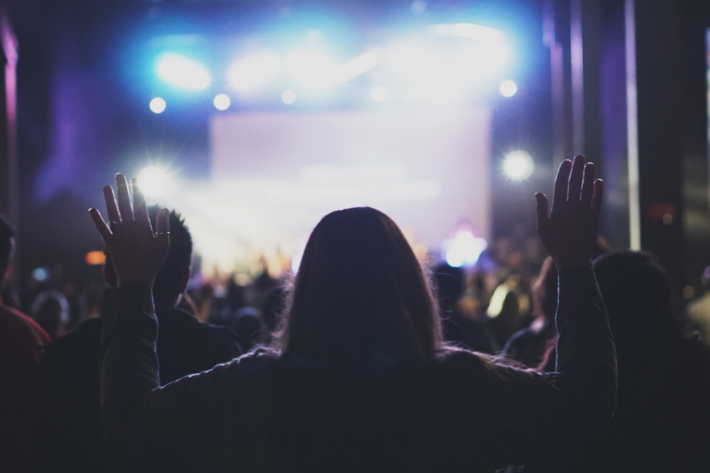 Woman at a concert