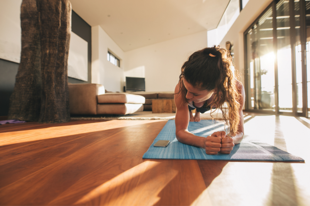 Photo of a woman exercising