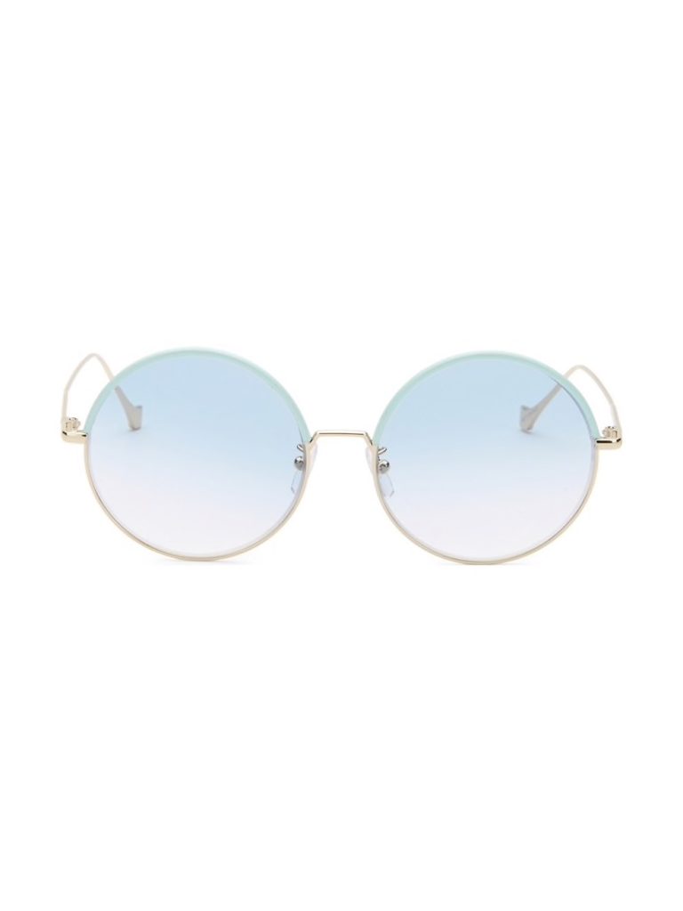 Blue sunglasses in a round shape