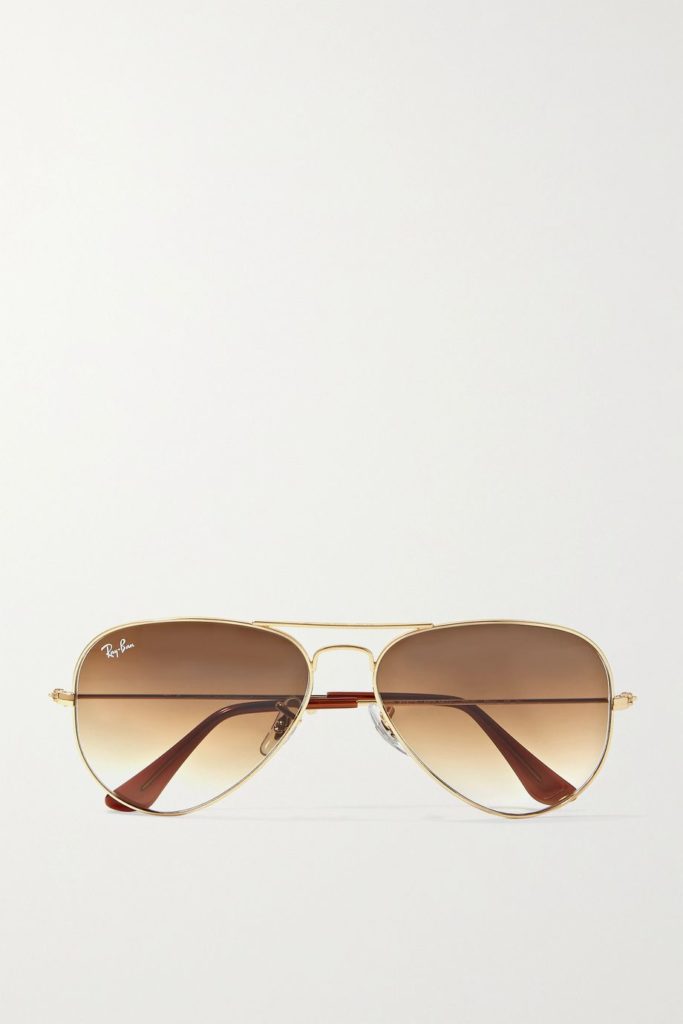 Ray-Ban gold aviator sunglasses