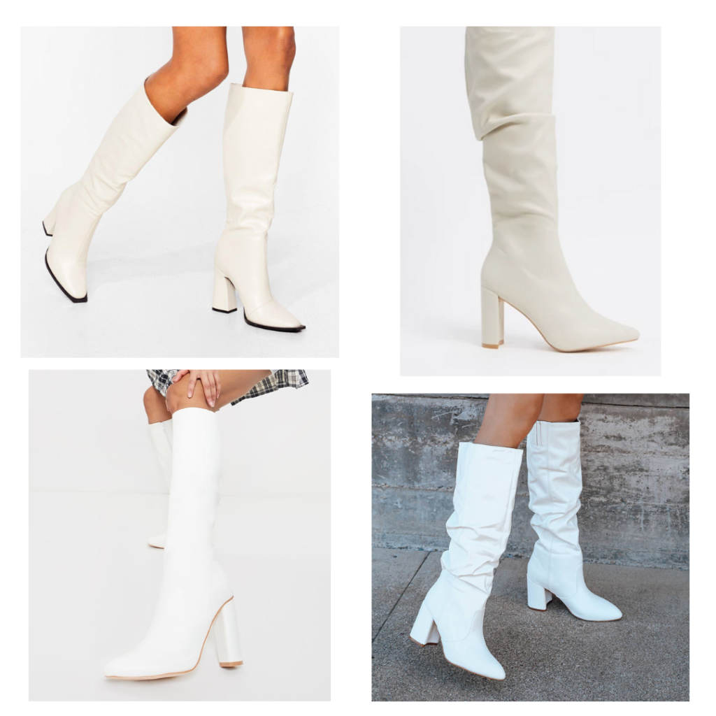 2021 fashion trends - white go-go boots