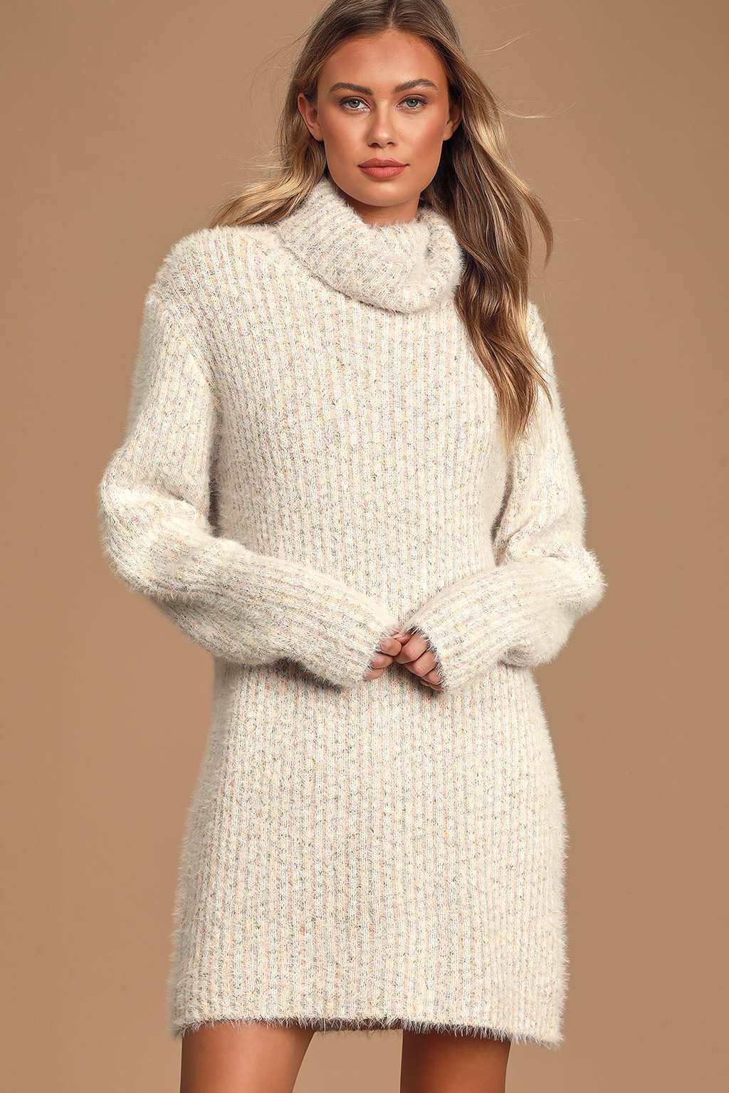 Eyelash knit sweater dress from Lulus 