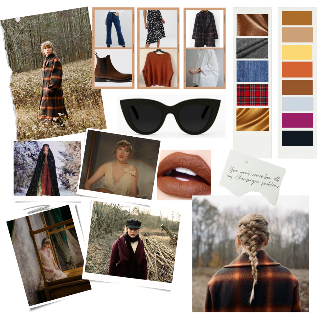 Taylor Swift evermore fashion mood board