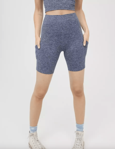 Heather grey biker shorts from Aerie