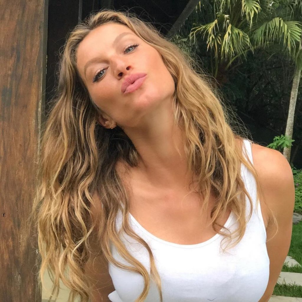 Gisele rocking beach waves hairstyle