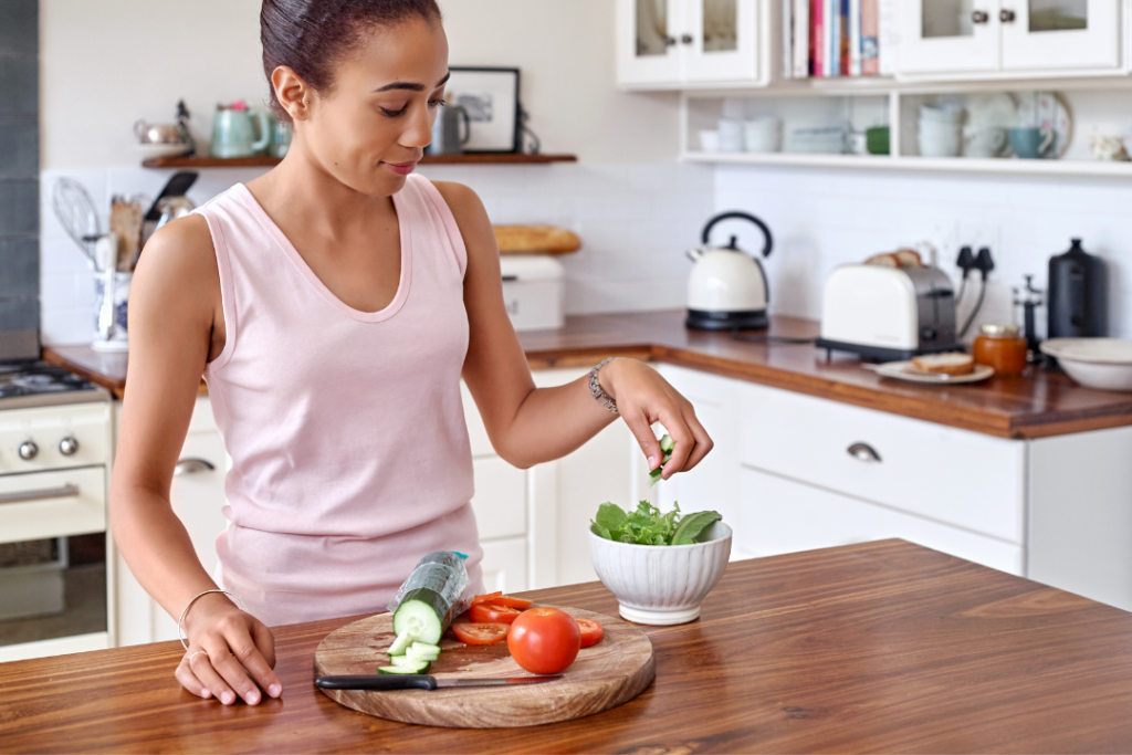 Woman cooking in the kitchen