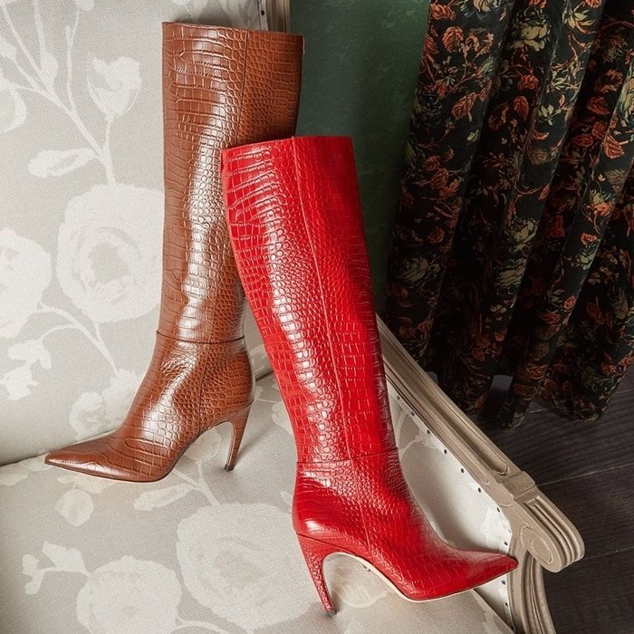 Snakeskin boots inspired by Italian fashion