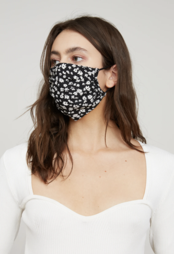 Black and white print daisy mask from Lucy Paris.