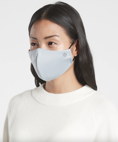 Slate grey athletic mask from Athleta.