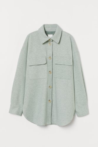 H&M Green Shirt Jacket