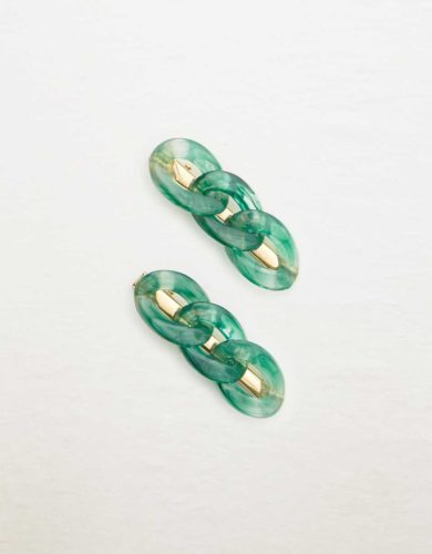 American Eagle Green Tortoise Hair Clips