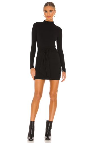 Little black dress with long sleeves