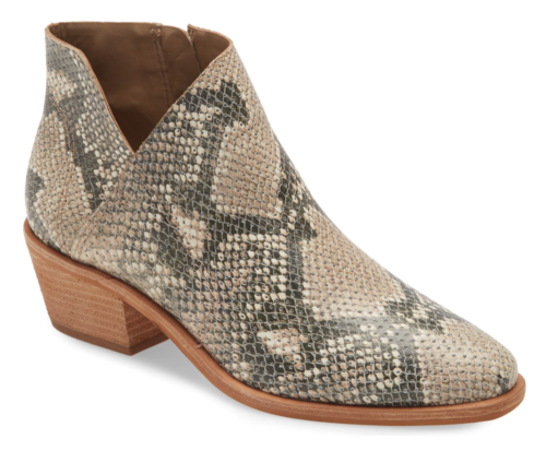 Vince Camuto Snake Print Booties