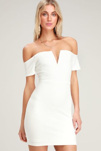 Lulus white off the shoulder dress