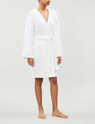 White short spa robe from Selfridges