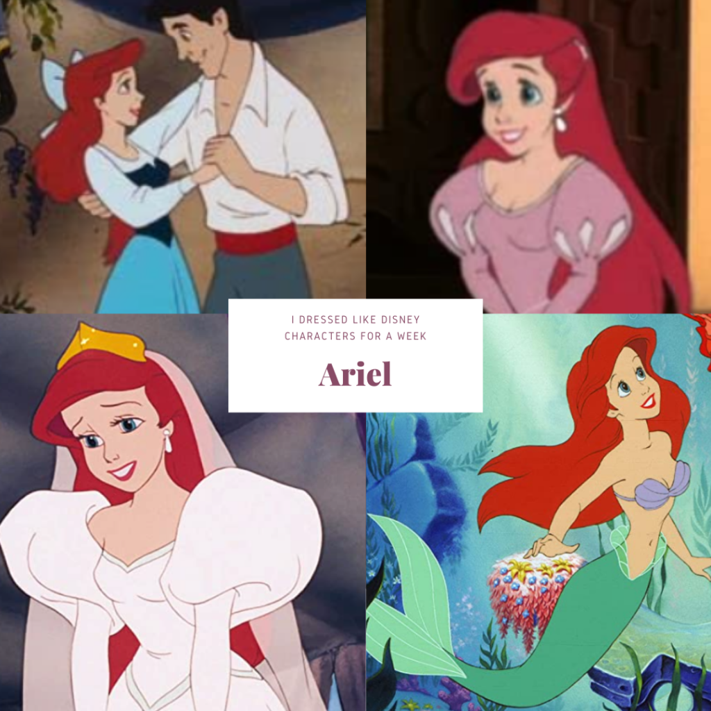 Collage of animated photos of Ariel