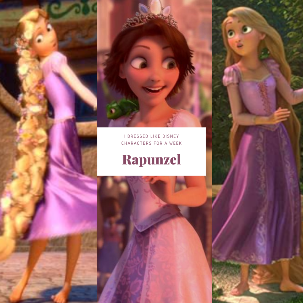 Collage of animated photos of Rapunzel