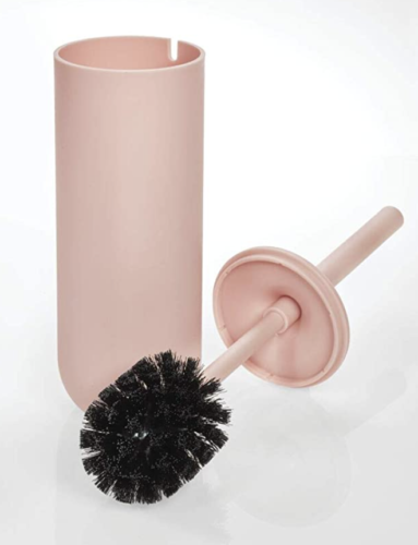 Pink toilet bowl cleaner brush from Amazon