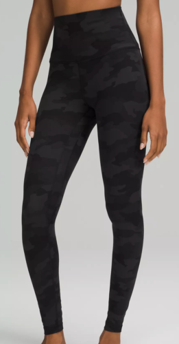 black camouflage leggings from Lululemon