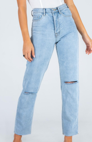 Distressed denim jeans from Princess Polly