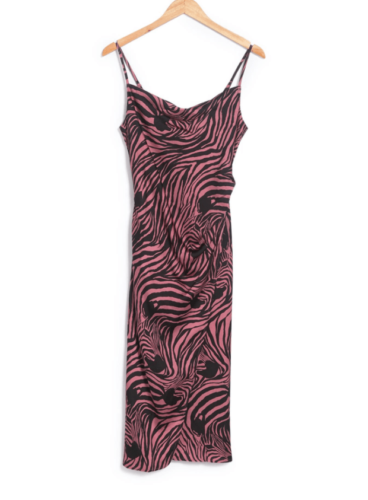 Zebra Print Slip Dress