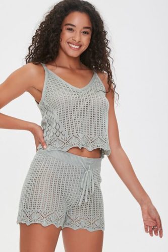 Crochet Cami and Shorts Set