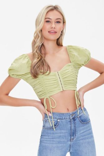 Best Forever 21 finds: Ruched Drawstring Crop Top