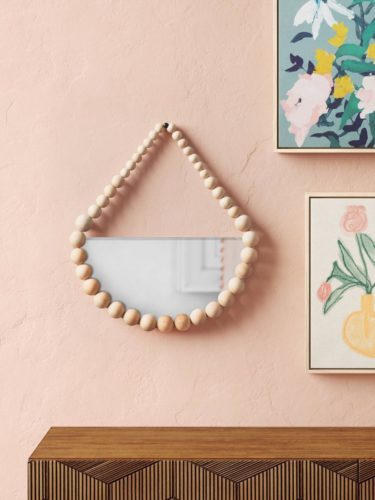 Target Beaded Hanging Mirror