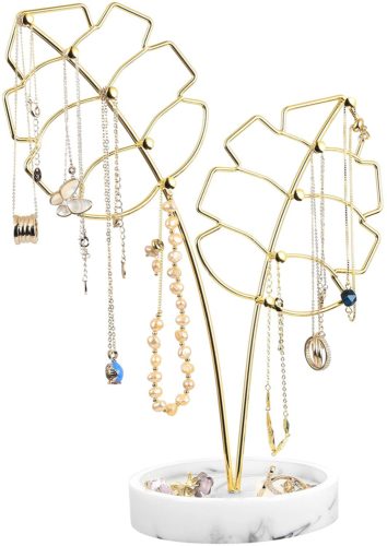Gold Leaf Jewelry Stand