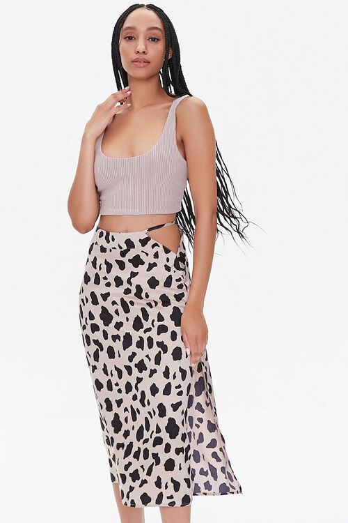 How to wear the cut out fashion trend: Forever 21 waist cut out midi skirt