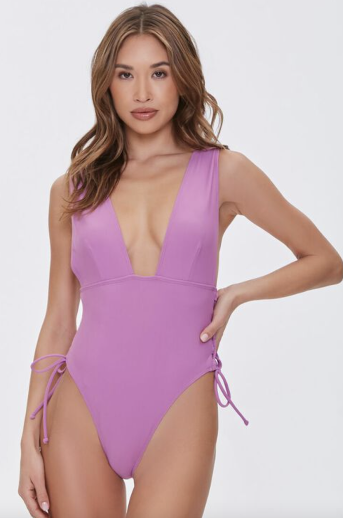 Lavender swimsuit one piece from Forever 21