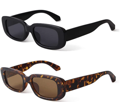 Black and tortiseshell rectangle sunglasses, Amazon fashion finds