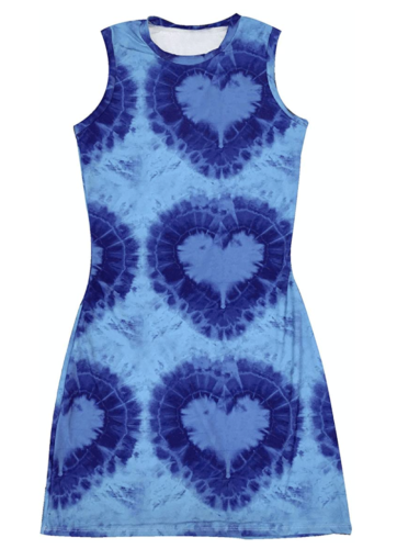 Tie dye blue hearts dress, Amazon fashion finds