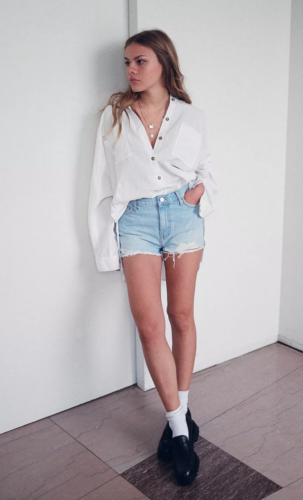 Urban outfitters light wash denim shorts