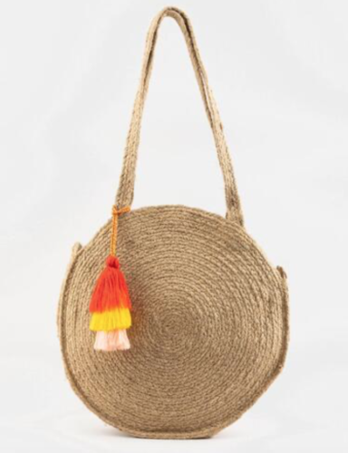 Circular Straw Tote Bag