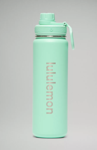 Lululemon mint green water bottle