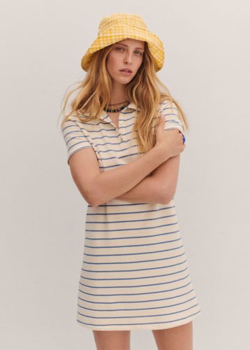 Towel Texture Striped Dress