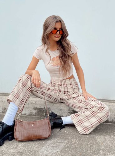 Plaid pants from princess polly