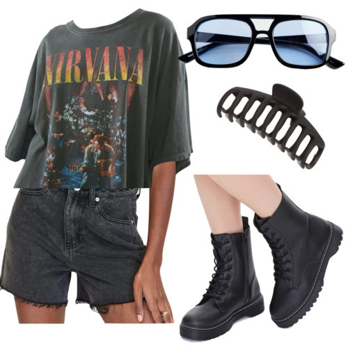 Rocker Jean Shorts Outfit