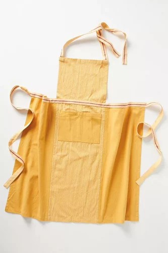 Sunshine yellow retro apron with front pockets - gifts for college students