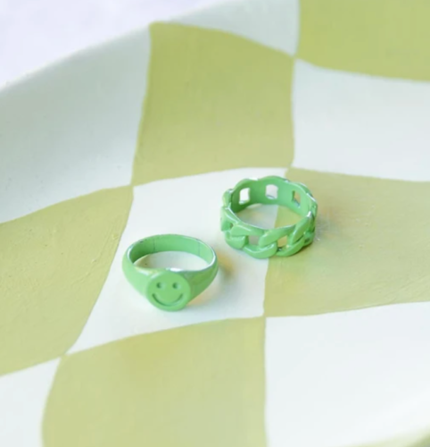 Colorful rings from Princess Polly